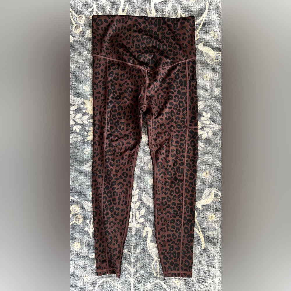GAP Maternity Brown and Black Leopard Print Leggings